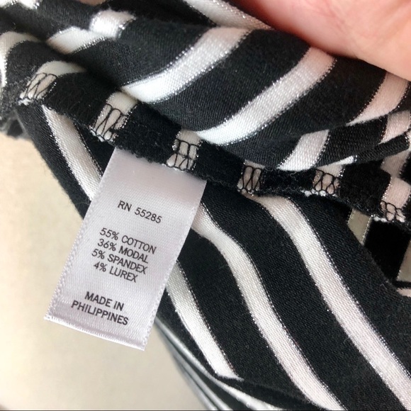 Express Top Striped Long Sleeve Turtleneck - Picture 7 of 8